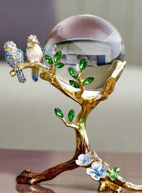 壁柜水晶球摆件新彩 珐琅家居饰品礼品居好运来 工艺装饰品