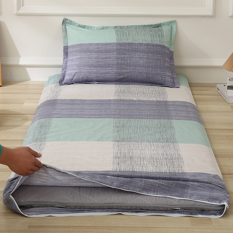 褥子套全包单件可拆卸家用0.9米1.2床单人学生宿舍双人.水洗棉被