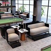 比赛卡座新款 台球球高档球座椅台球专用看台球厅沙发休息区室观椅