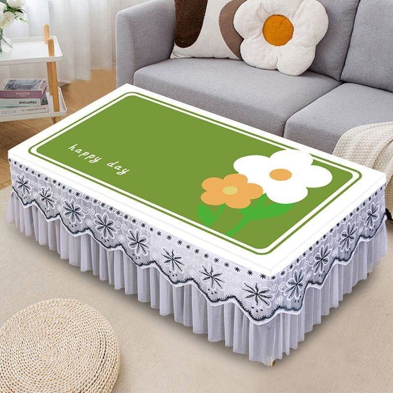 长方形茶几桌布免洗防油r防水轻奢高级感电视柜桌垫全包桌子遮盖