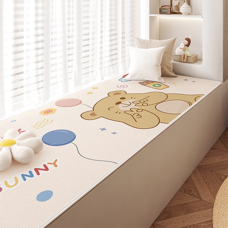 2024新款飘窗垫防滑卡通u地垫四季通用卧室阳台垫窗台垫坐垫可定