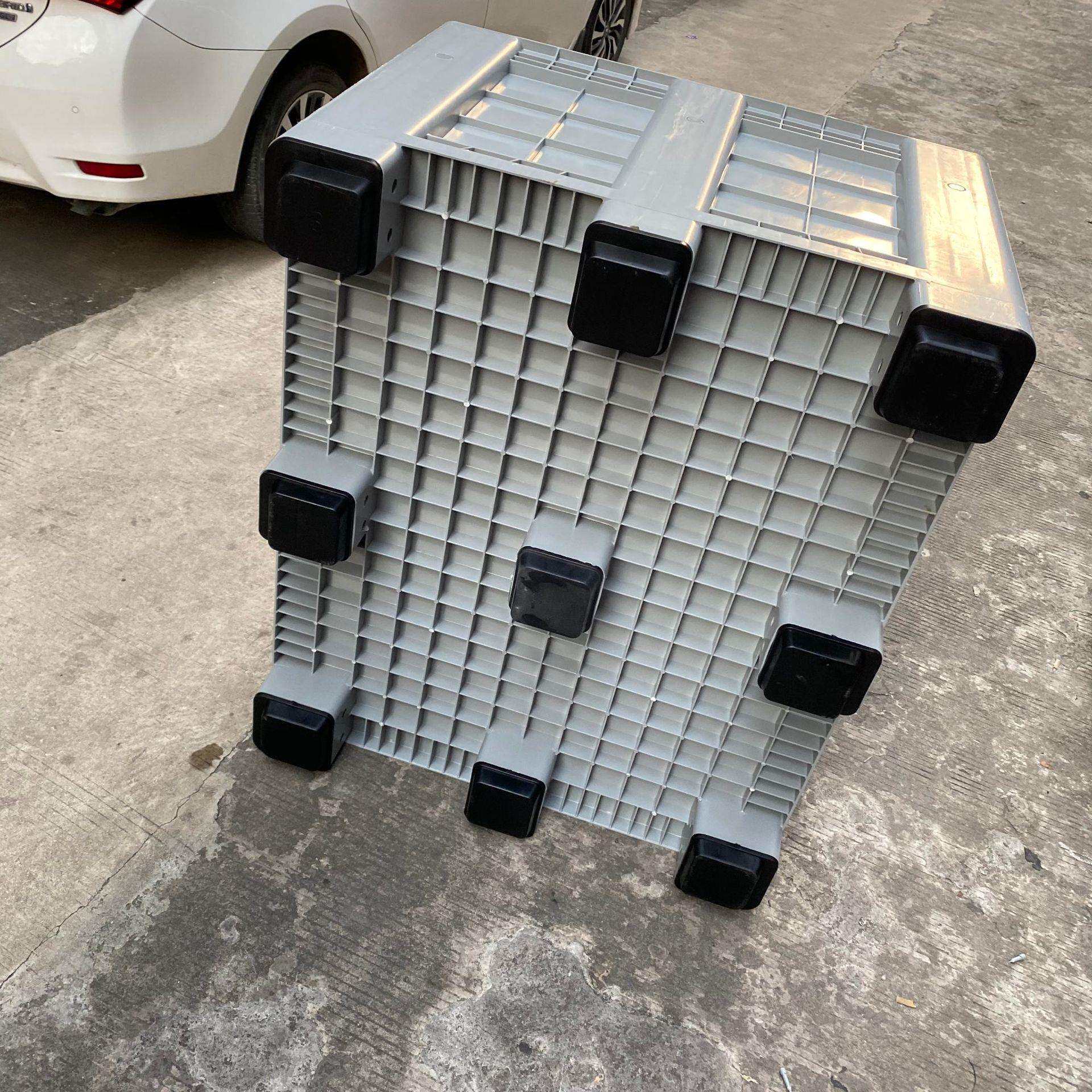 120*100*76cm冷库冷藏胶箱 托盘式围板叉车周转箱密封塑料卡板箱