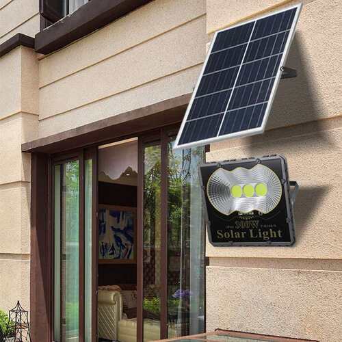 COB太阳能投光灯led室外庭院农村太阳能灯花园家用太阳能路灯新款