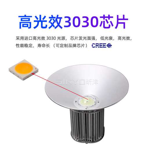 跨境led铜管工矿灯400W200W厂房仓库天棚体育照明吊灯热管工矿灯