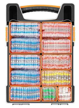 跨境1000PCS盒装 26-10AWG焊锡环密封热缩接线端子防水连接器