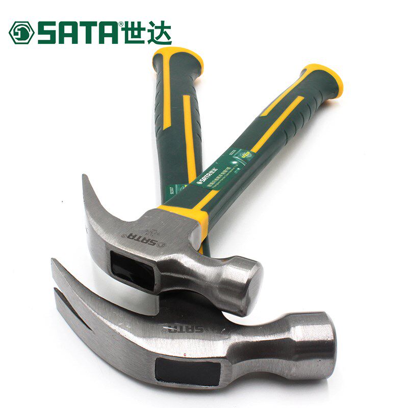 工具 玻璃纤维柄榔头木工铁锤钉锤手锤连体羊角锤子 92306-08
