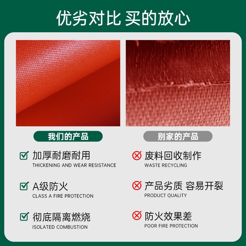 A级硅胶防火布电焊布阻燃耐高温隔热帆布软连接三防布挡烟垂壁布