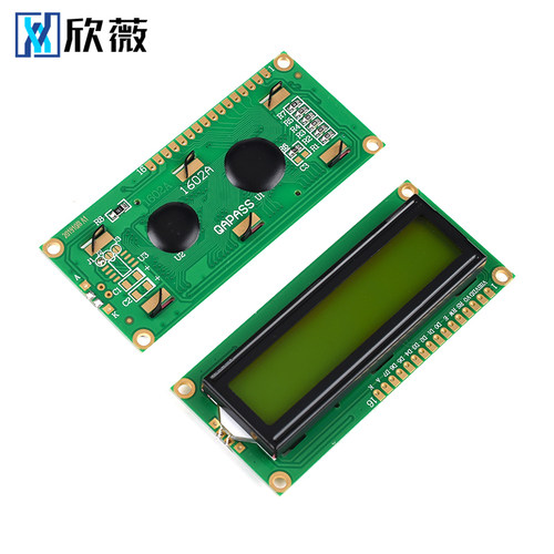LCD1602A液晶显示屏5V蓝屏黄屏3.3V黄绿屏灰屏 焊排针IIC/I2C模块