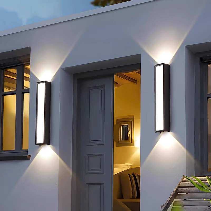 ?led 壁灯户外防水现代简约别墅阳台庭院过道外墙大门口极简壁灯