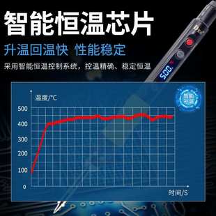 德士DES数显电烙铁 恒温可调温自动休眠70瓦100W电洛铁130W大功率