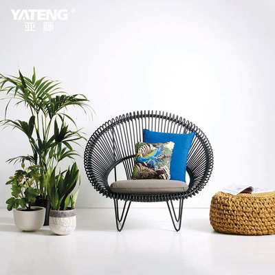 沃登北欧户外家具藤编桌椅单人休闲沙发椅庭院阳台藤椅厂家定 制