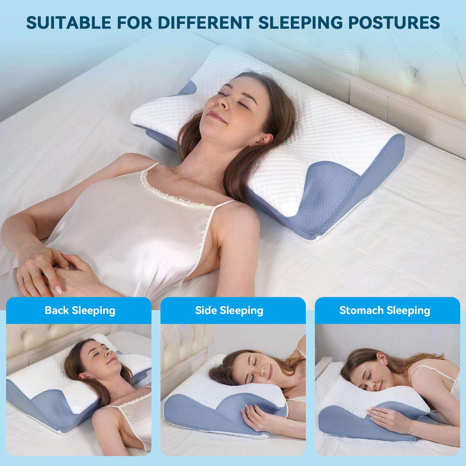 亚马逊记忆枕慢回弹记忆棉枕头a类不塌陷零压力护颈椎枕枕头