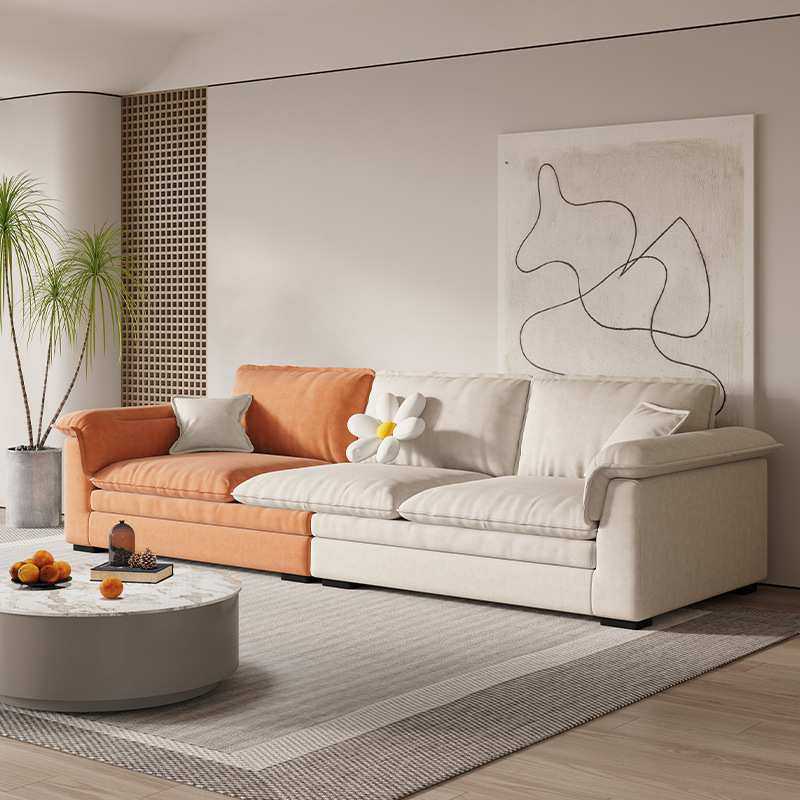 沙发三人位磨砂布实木奶油风现代简约轻奢客厅方型休闲拼色沙发,农机/农具/农膜,其它农用工具,淘宝优惠券,粉丝福利购,淘宝优惠卷