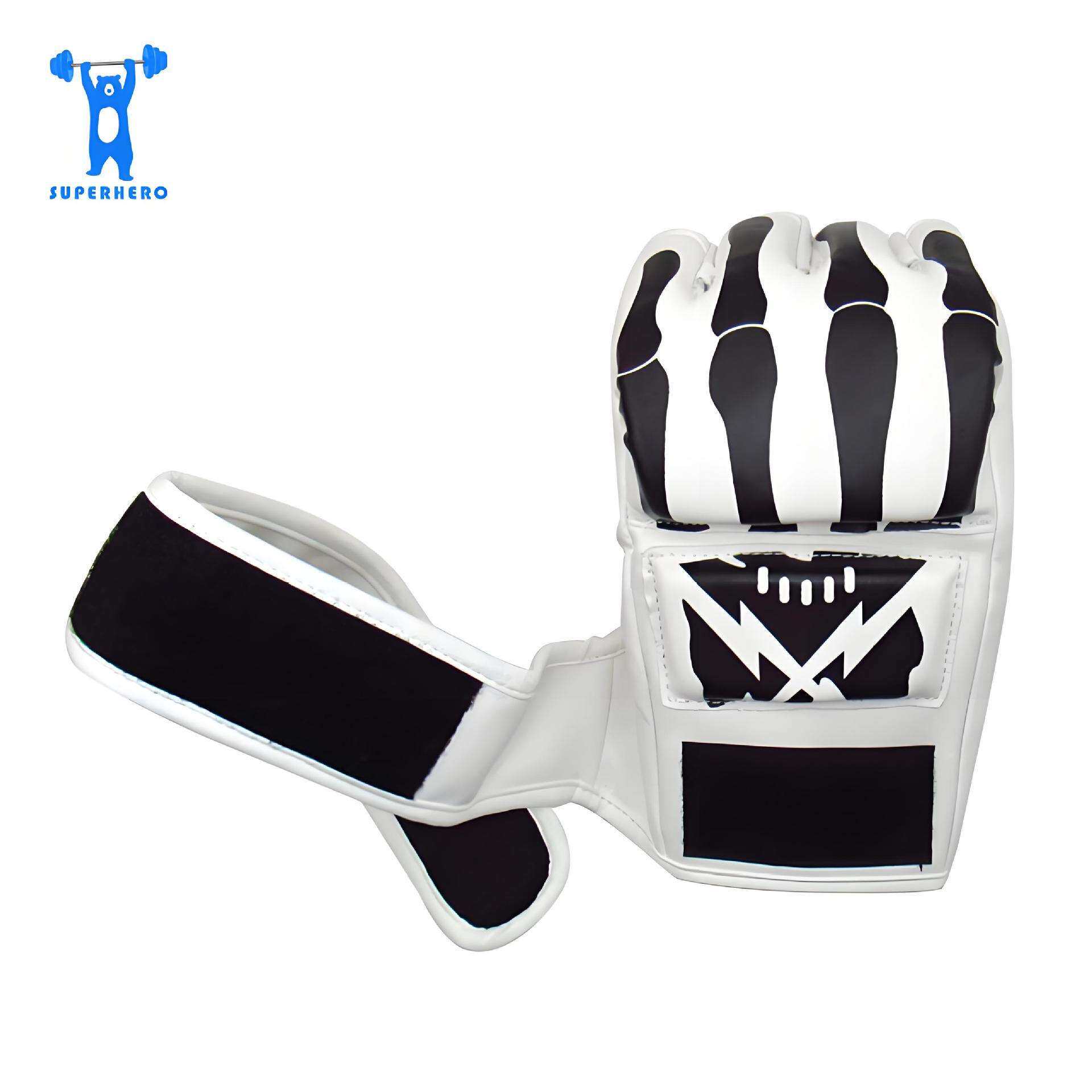 UFC搏击格斗沙袋训练拳套 成人专业拳击手套散打 泰拳MMA半指分指