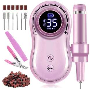 电动磨甲器美甲工具套装 充电款 美甲打磨机602指甲卸甲机便携式