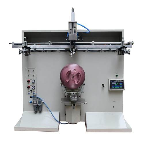 半自动曲面丝印机塑料大桶圆面网印机钢瓶煤气瓶logo丝网印刷机