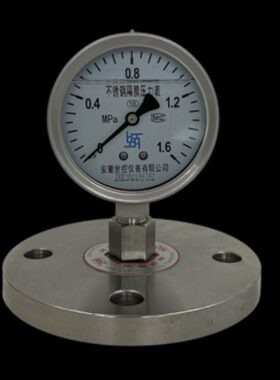10头M6B0k1DN50MPa表a片仪表.压力表耐震p膜法兰不锈钢FY隔包邮膜