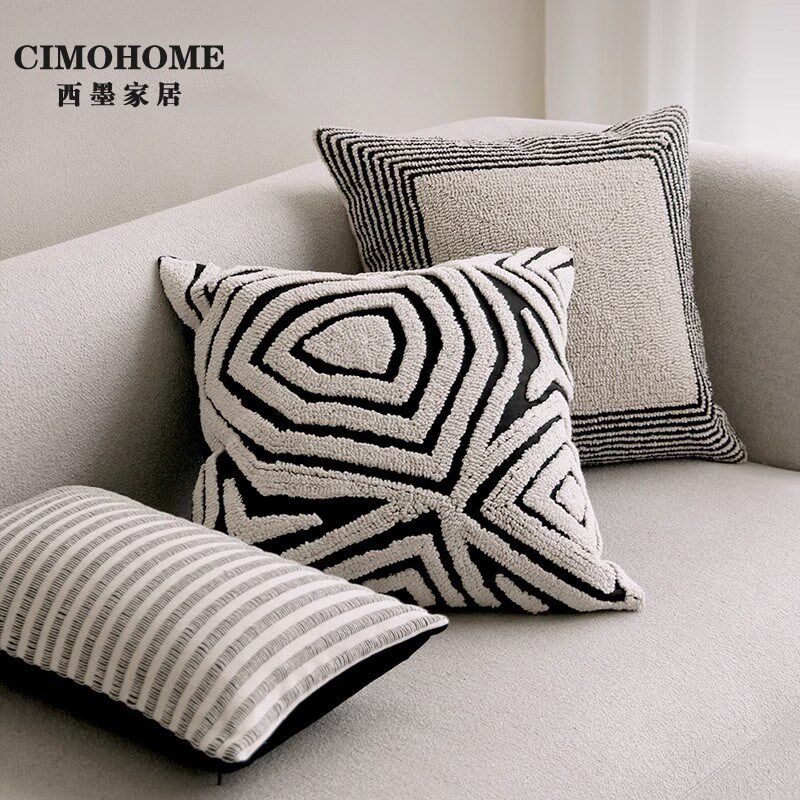 CIMO轻奢高i级感客厅沙发抱枕中古风靠垫腰枕腰靠法式抱枕套不含