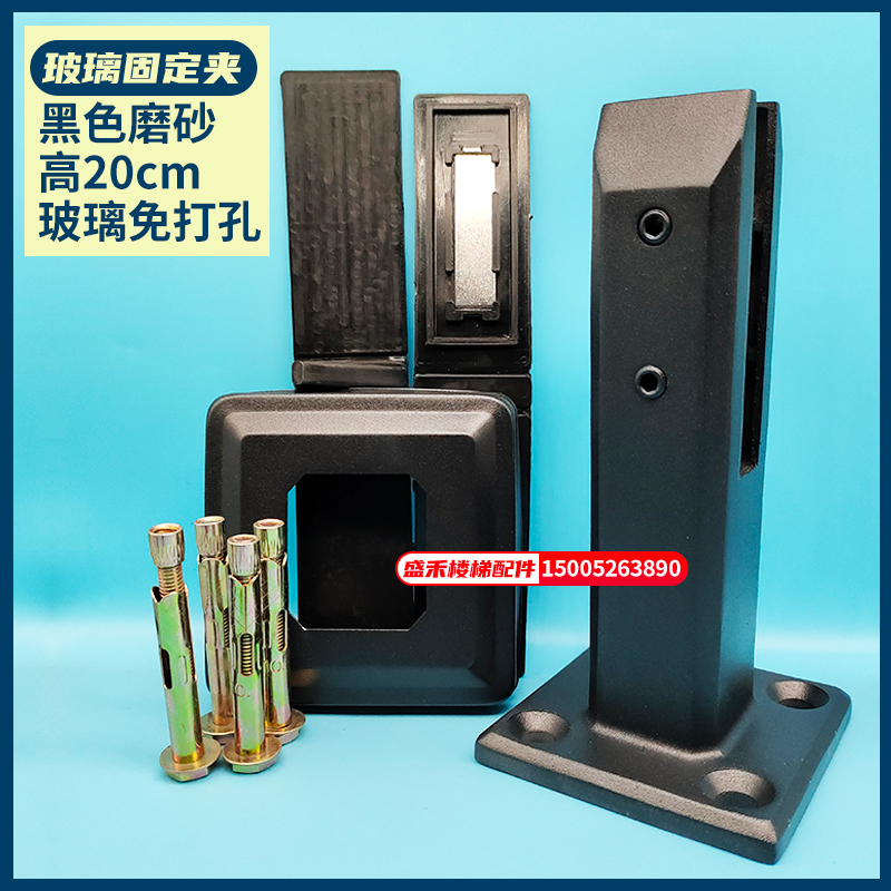 现货不锈钢玻璃夹脚固定夹免打孔A泳池夹楼梯阳台栏杆扶手玻璃底