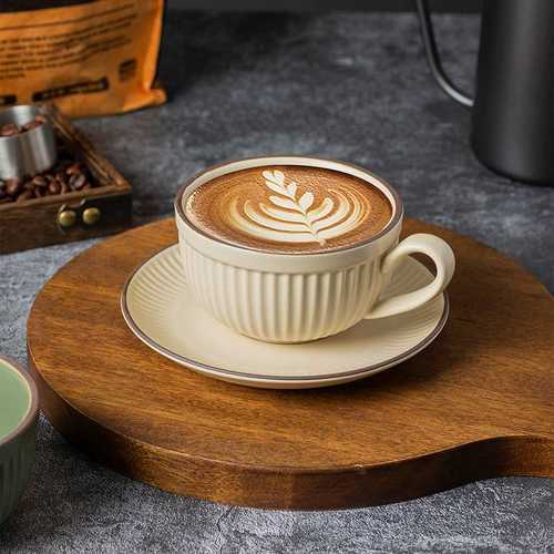 陶瓷杯咖啡杯马克杯拿铁拉花杯欧式小奢华咖啡杯子280ml