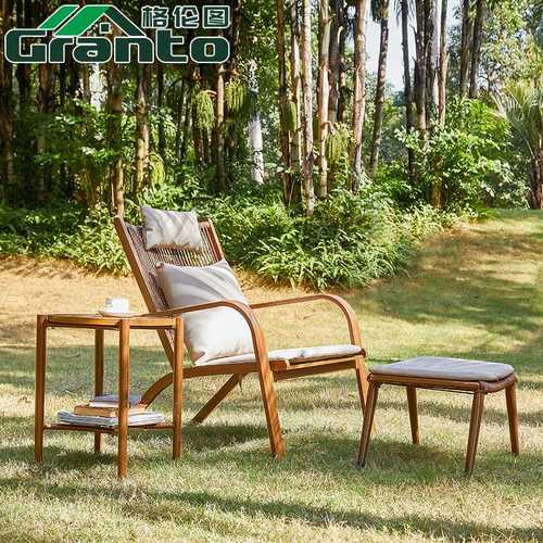 藤编躺椅客厅阳台花园家用午休成人休闲凉椅大人夏季懒人老人藤椅