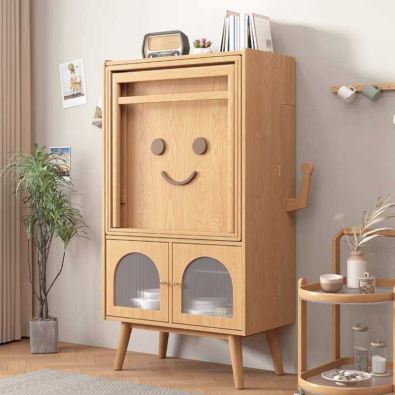 北欧实木餐桌伸缩家用小户型饭桌吧台餐边柜一体可折叠餐桌椅组合,电子元器件市场,其它元器件,淘宝优惠券,粉丝福利购,淘宝优惠卷