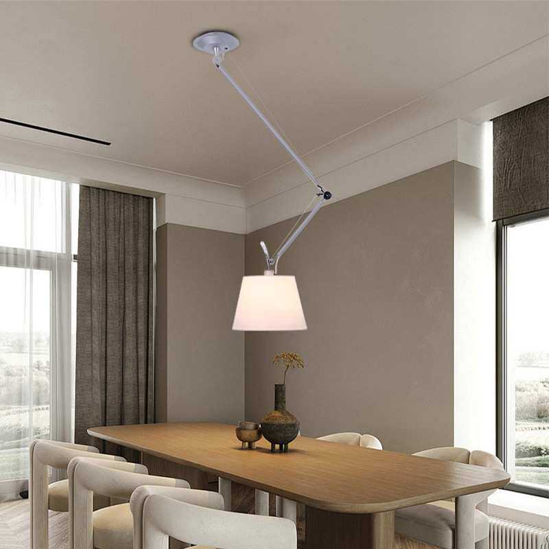 意大利机械臂长臂吊灯餐厅书房创意简约风可调节伸缩臂双头吸顶灯