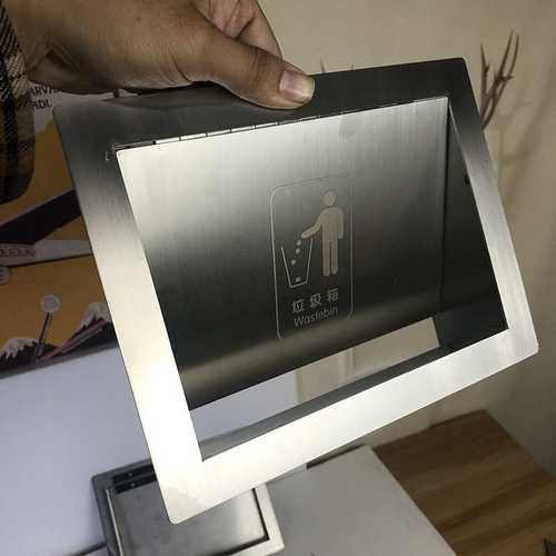 不锈钢侧开口盖子柜门侧面推盖垃圾桶垃圾桶配件咖啡店推盖子