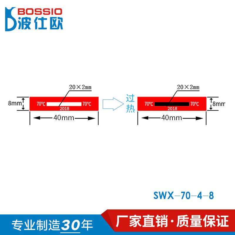 波仕欧 SWX系列铁路车辆专用型赶温贴 电力测温胶贴 变色温度试纸
