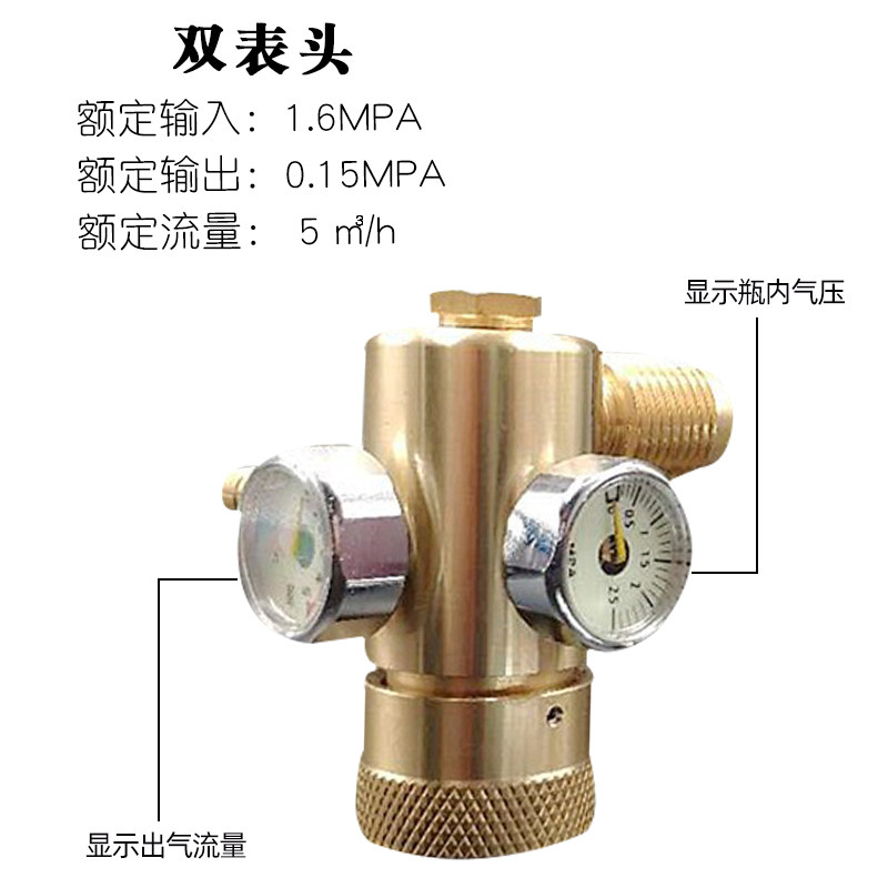 赛铂唯全铜五防乙炔减压器工业乙炔气体减压表节能防摔省气压力阀