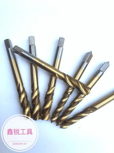 贝诺尔镀钛丝锥螺旋攻丝钢件专用机用丝锥镀钛螺旋丝锥攻丝m5m6m8