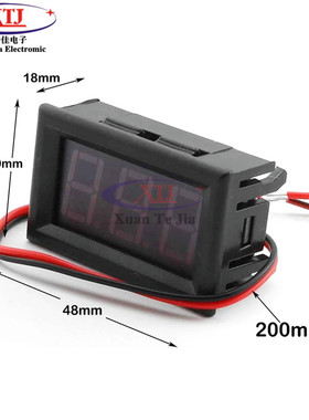 LED数显两线数字二线交流电压表头 AC220V市电 70V-380V-500V