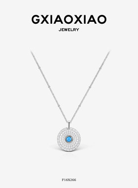 G XIAOXIAO 时尚气质高级百搭清新拉丝圆形项链 F16X266