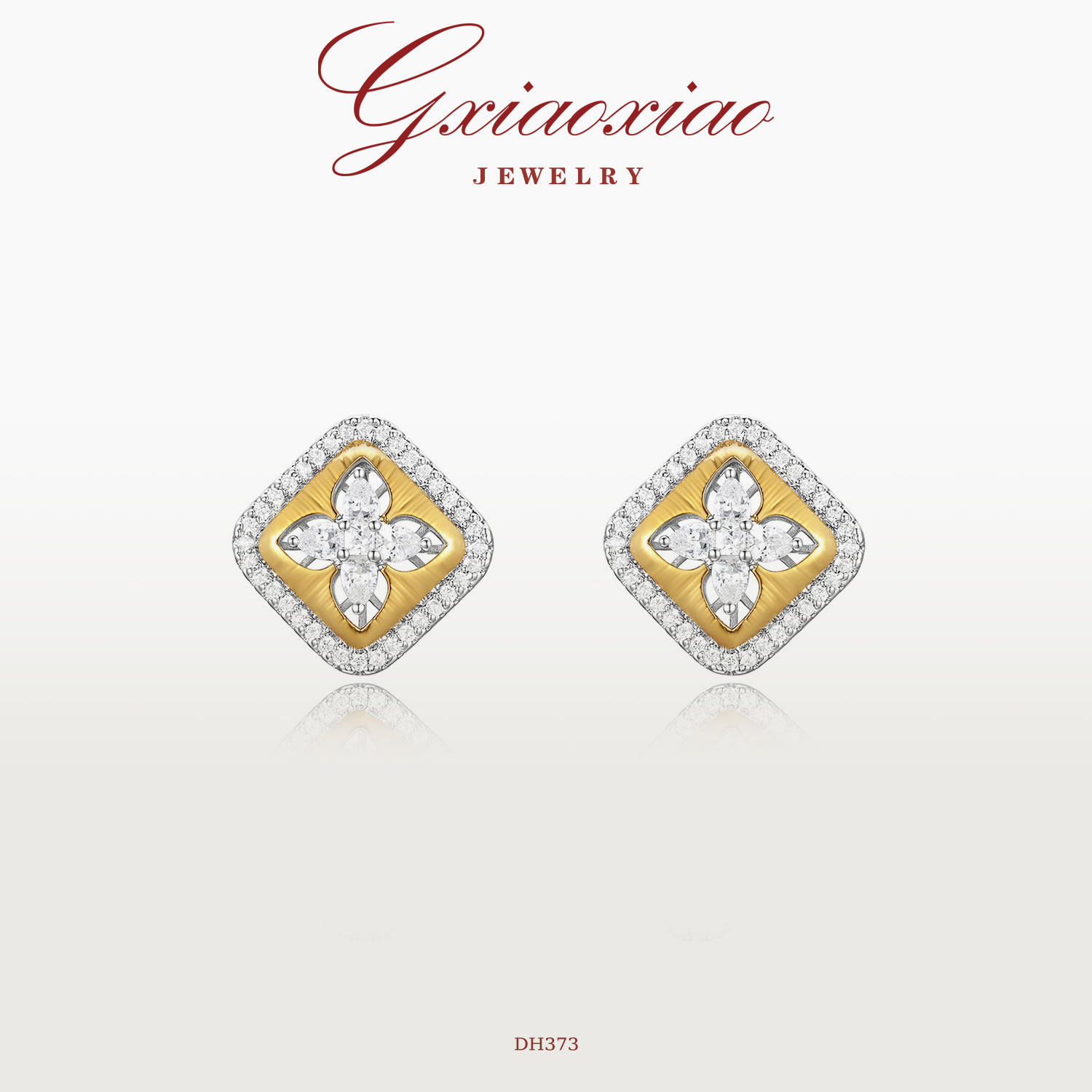 G XIAOXIAO 镀K金【摩卡】法式气质高级四叶老花耳环 DH373,饰品/流行首饰/时尚饰品新,耳环,淘宝优惠券,粉丝福利购,淘宝优惠卷