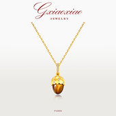 气质高级设计感项链 F16X94 蜂巢松果 法式 XIAOXIAO 新年礼物