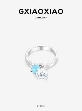 GXIAOXIAO蓝色系高级感戒指