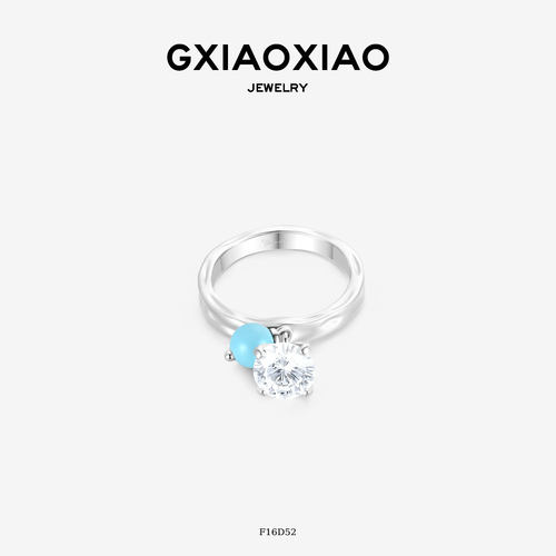 GXIAOXIAO蓝色系高级感戒指