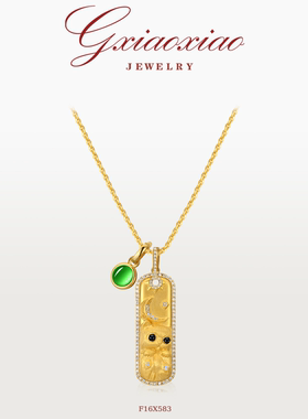 【招米猫牌】气质月亮猫牌项链