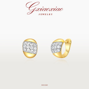 G XIAOXIAO 镀K金 法式气质精致高级简约百搭耳环 DH1049