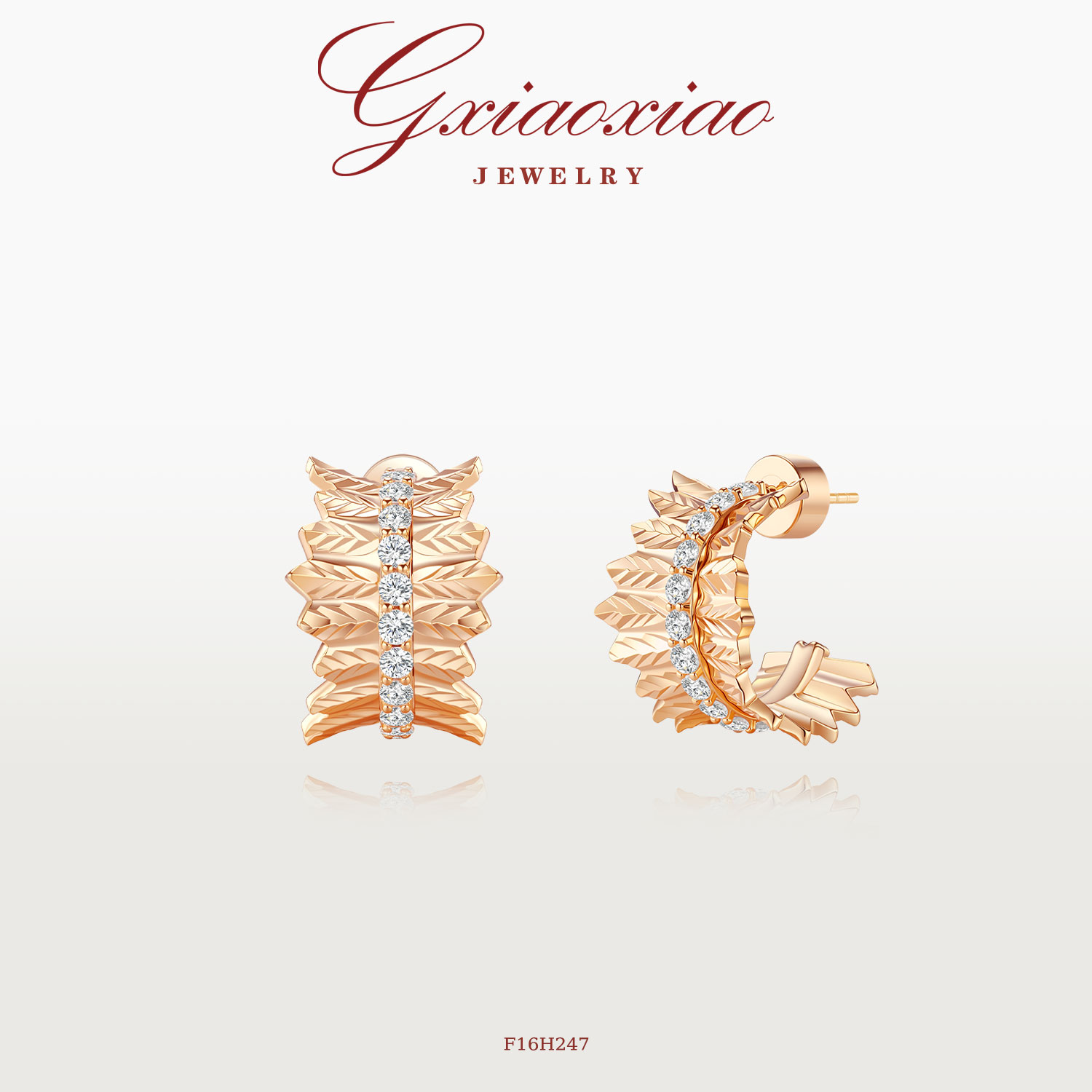 【金羽梦织】轻奢流光褶皱耳环