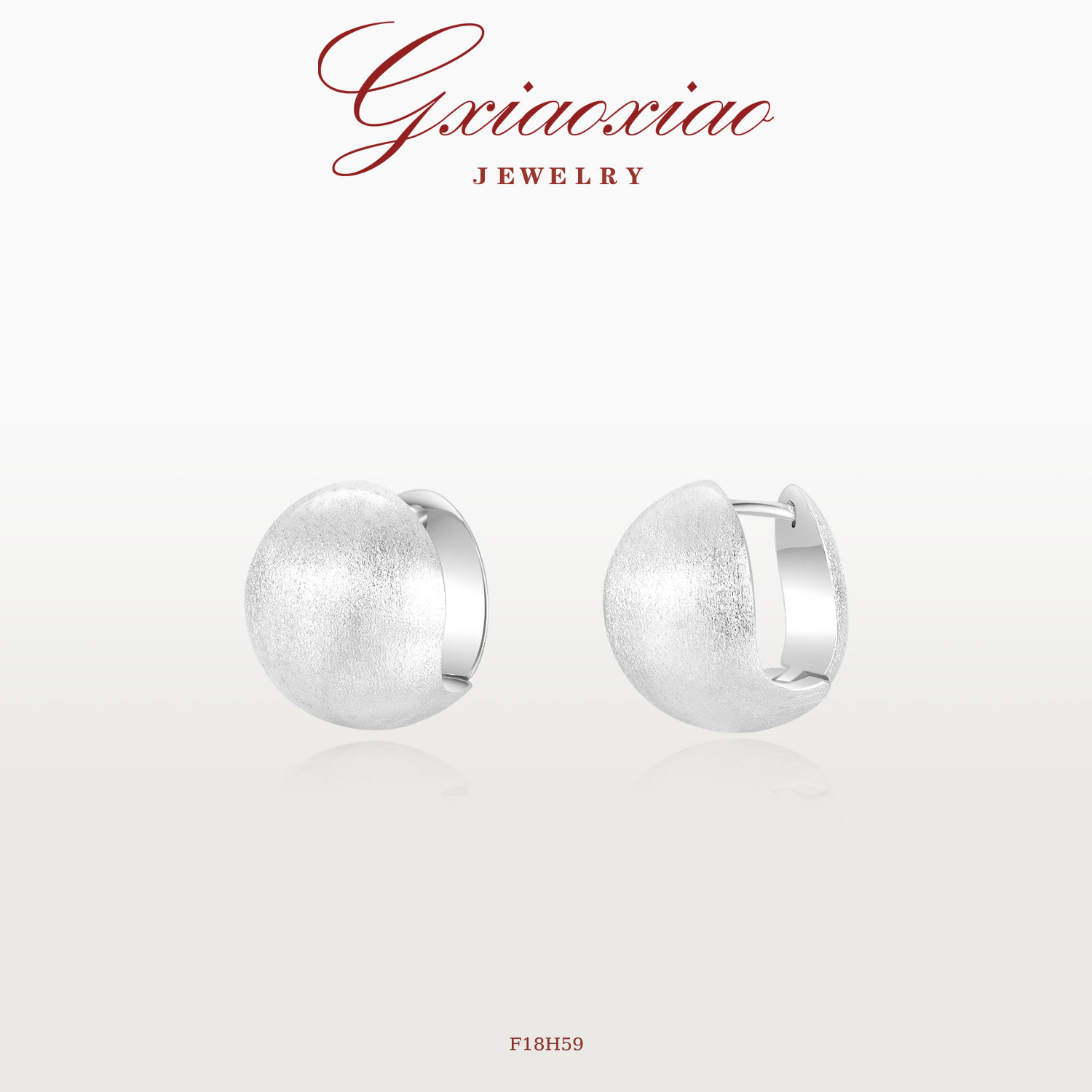 高级简约百搭拉丝圆形耳环