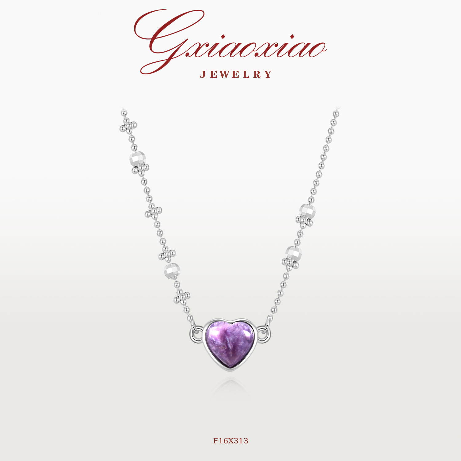 GXIAOXIAO【星落紫心】紫龙项链