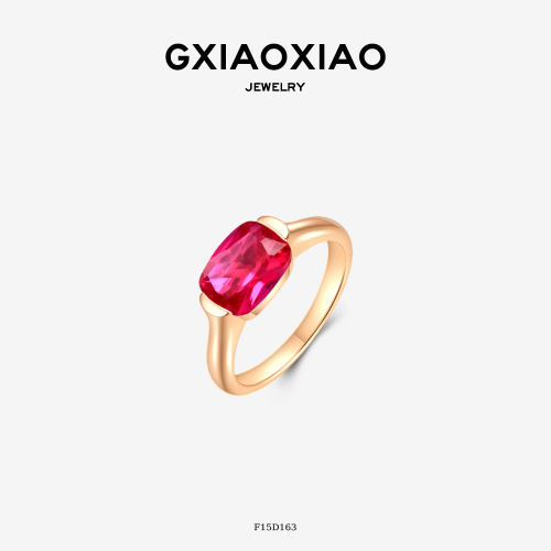 GXIAOXIAO轻奢高级红色戒指