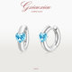 XIAOXIAO 气质百搭蓝色爱心耳环 镀K金 时尚 NH239 心之彼岸