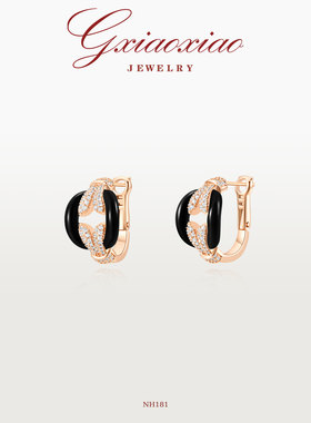 G XIAOXIAO 镀K金 法式气质复古高级百搭耳环 NH181