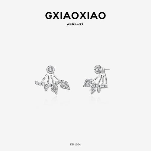 GXIAOXIAO法式菱形百搭耳环