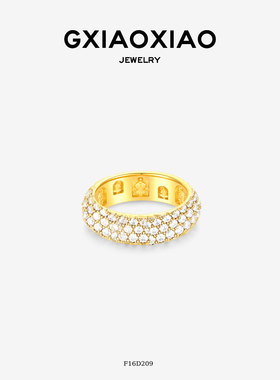 G XIAOXIAO轻奢气质高级百搭满镶戒指F16D209