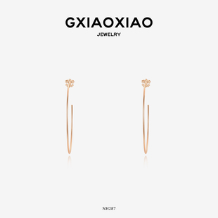 法式 气质高级百搭CNC鸢尾花大C圈耳环 NH287 XIAOXIAO