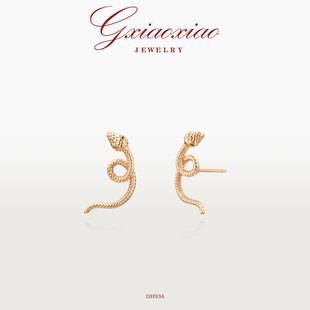 气质小众高级百搭灵蛇耳环 法式 DH934 XIAOXIAO
