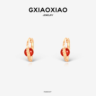 G XIAO XIAO气质时尚高级个性百搭爱心耳环 F20H107 新年礼物